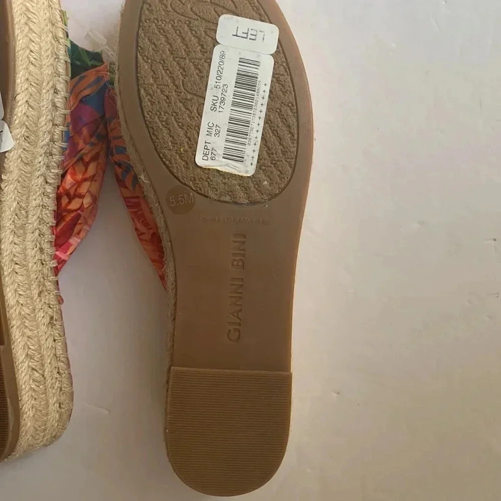 Gianni Bini Knot Espadrilles Wedge Women’s Sandals Sz 5.5 New - Picture 8 of 11